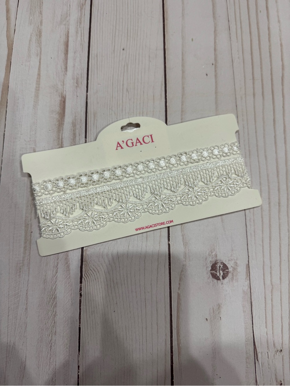 a'gaci White Decorative Lace Trim Pack